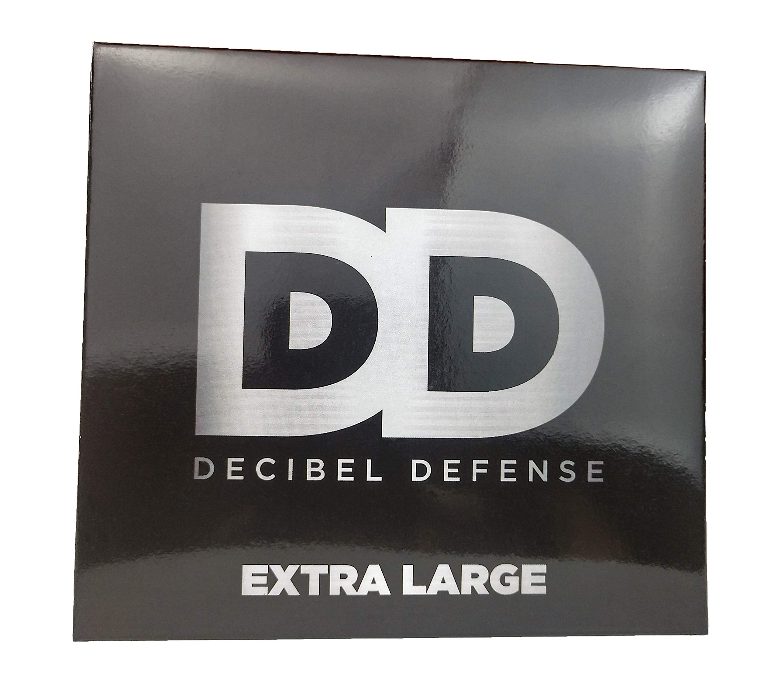 Extra-large DECIBEL DEFENSE ear muffs kept in packaging for travel