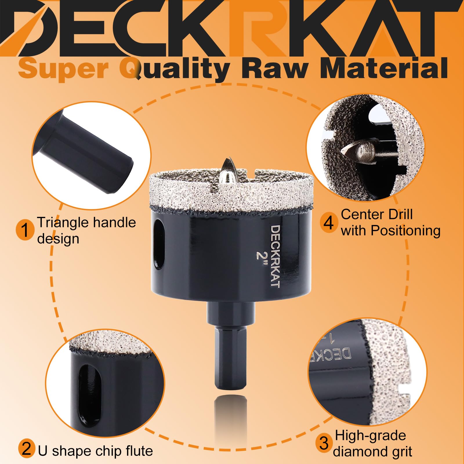 DECKRKAT glass bottle drilling tool with precision and cooling options
