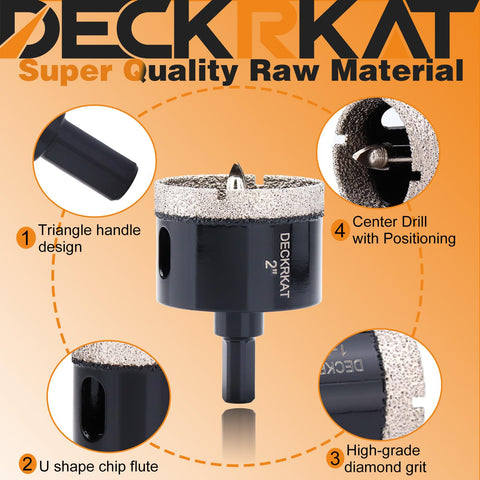 DECKRKAT glass bottle drilling tool with precision and cooling options