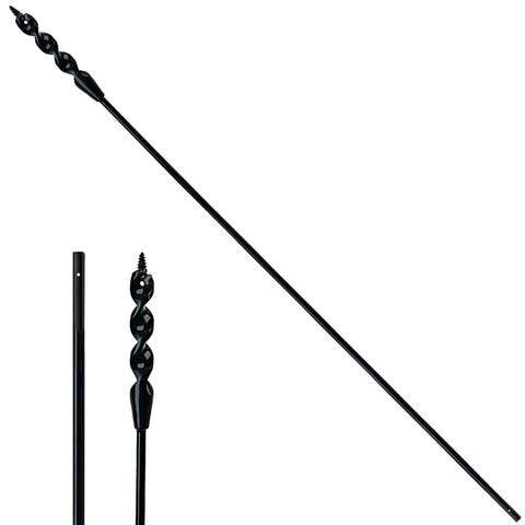 DECKRKAT 54-inch flexible installer drill bit ready to pull wires through a wall