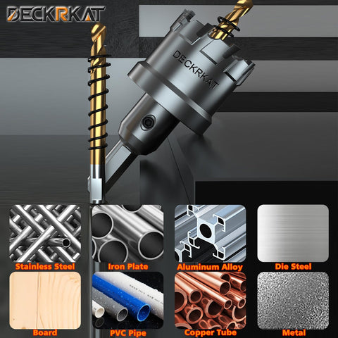 DECKRKAT tungsten carbide tips maintain sharp cuts in stainless steel.