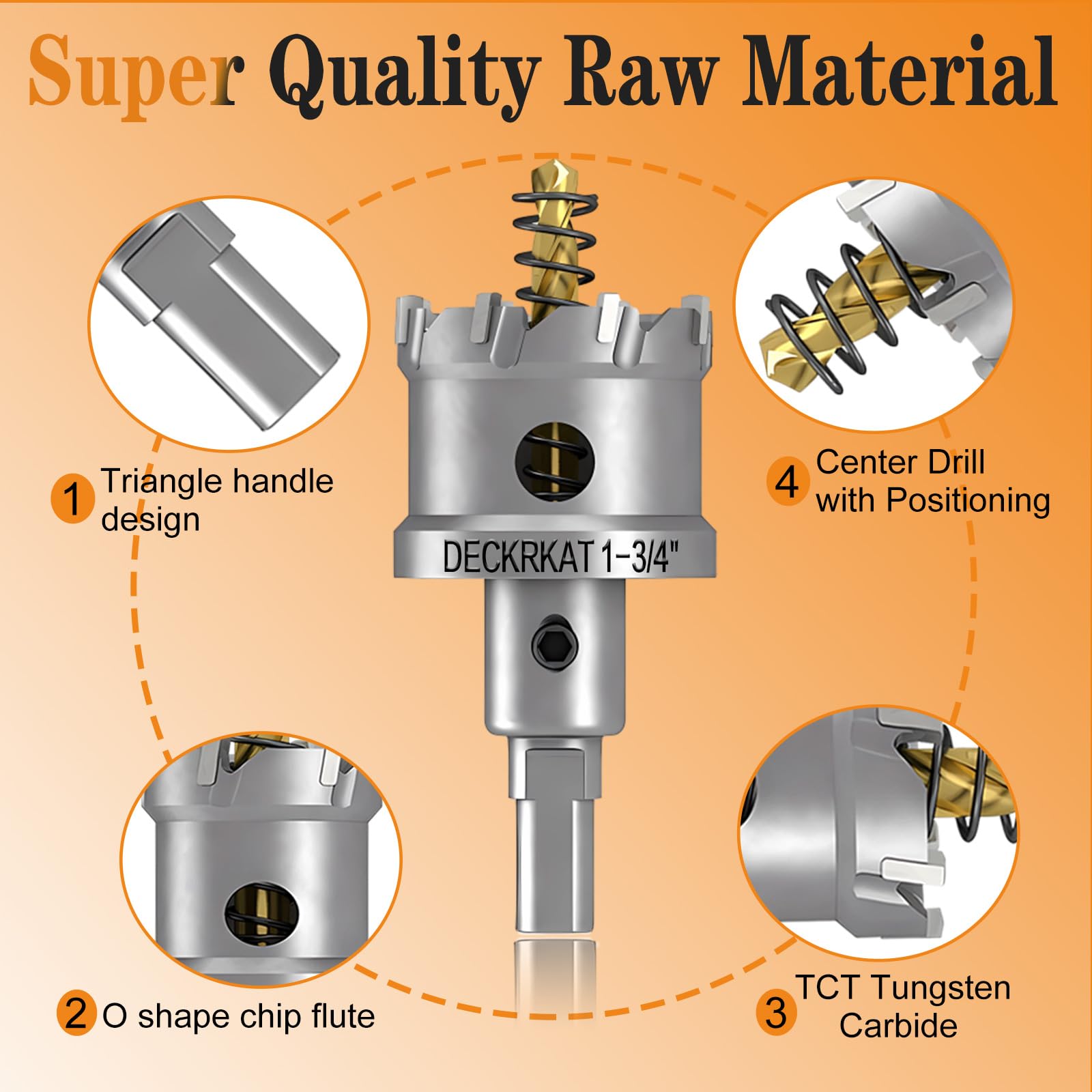 3-flatted shank ensures firm grip for heavy-duty drilling