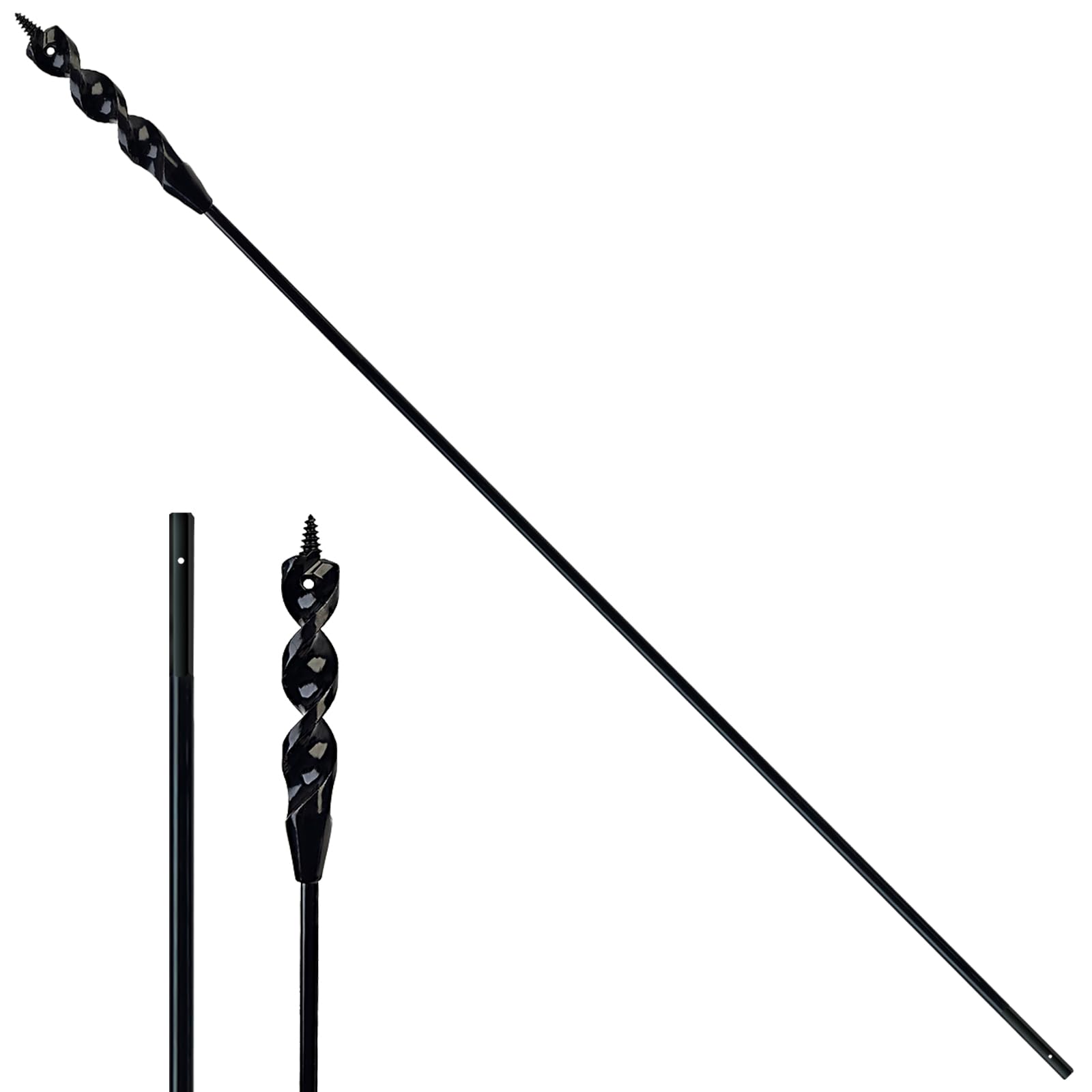 DECKRKAT 54-inch flexible installer drill bit with auger head for clean wire paths.