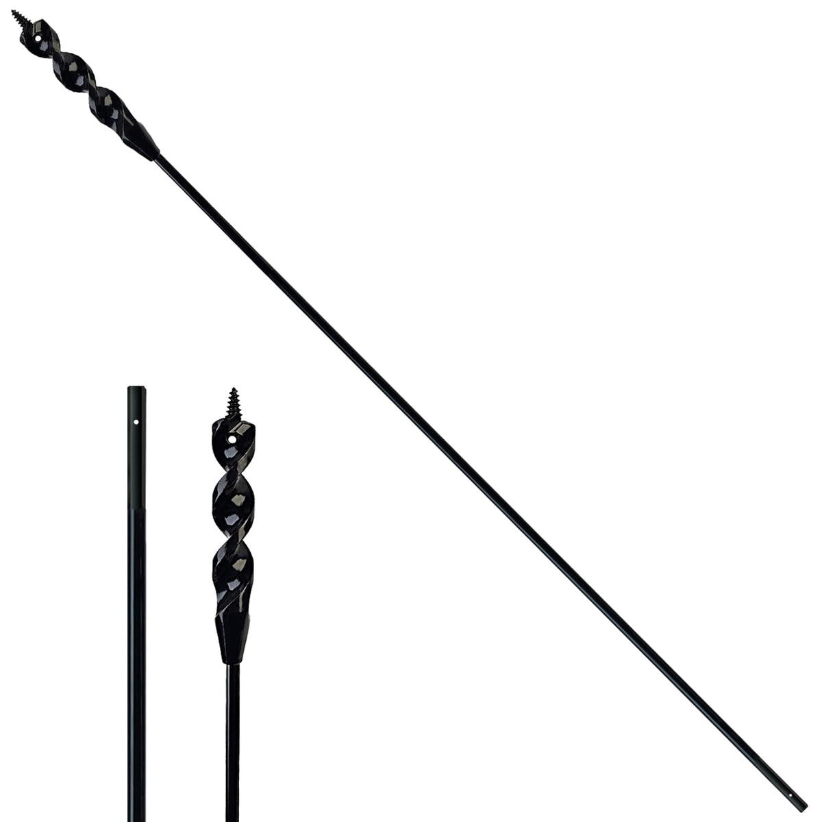 DECKRKAT 54-inch flexible installer drill bit with auger head for clean wire paths.