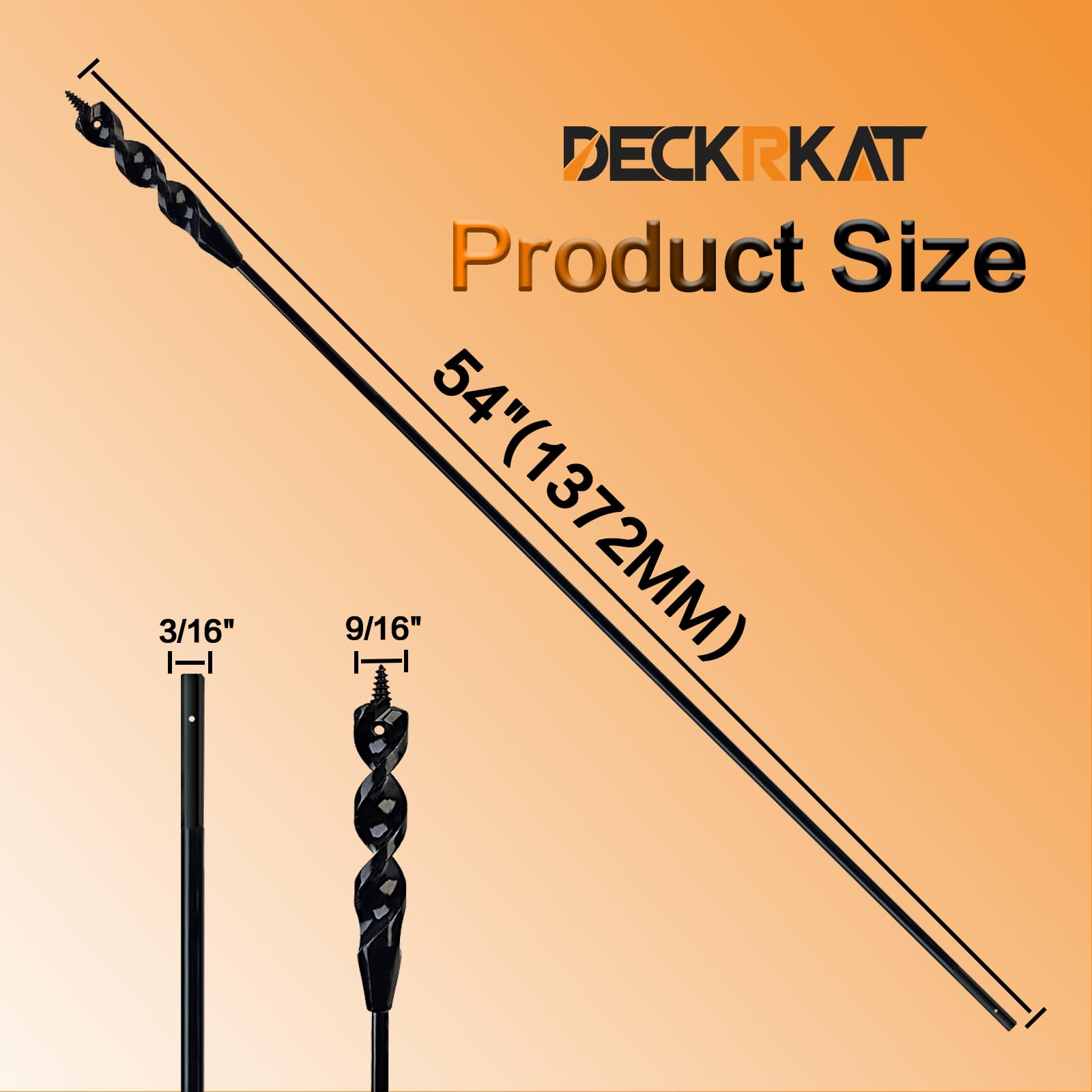 DECKRKAT fish eye hole enables bidirectional wire threading.