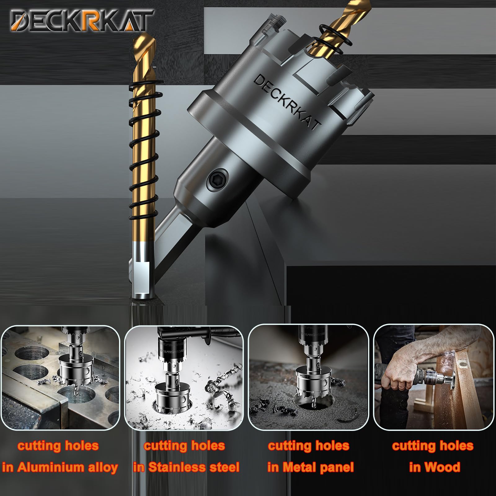 DECKRKAT versatile cutter handles stainless steel, aluminum, copper, FRP, and PVC.