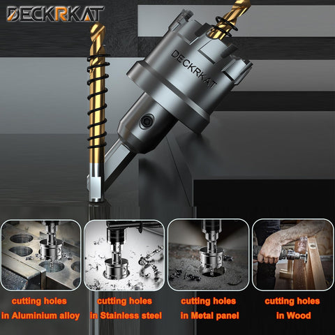 DECKRKAT versatile cutter handles stainless steel, aluminum, copper, FRP, and PVC.