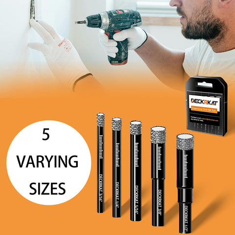 DECKRKAT 1-2 diamond drill bit for large hole projects in masonry.