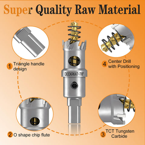DECKRKAT hex wrench included for quick bit changes