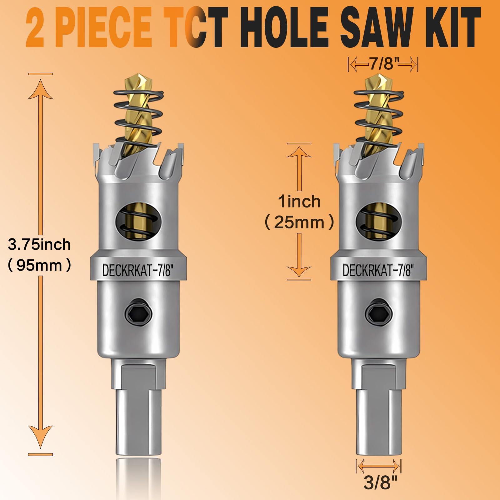 DECKRKAT hole saw cutting-edge edge for precise stainless cuts