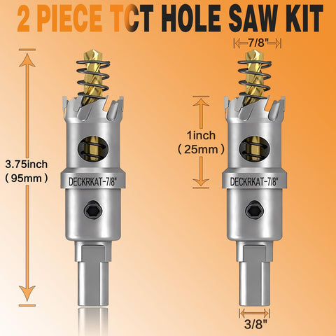 DECKRKAT hole saw cutting-edge edge for precise stainless cuts