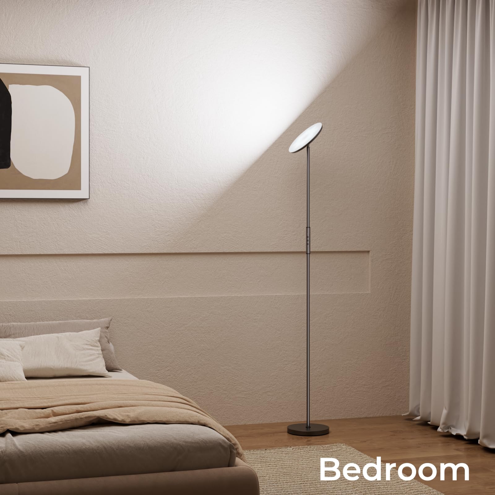DeckTok tall lamp stands 69 inches to light the whole room.