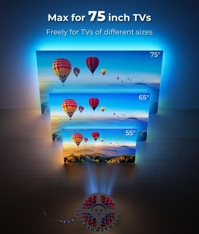 DeckTok ultra-thin TV fit works with 55–75 inch displays.