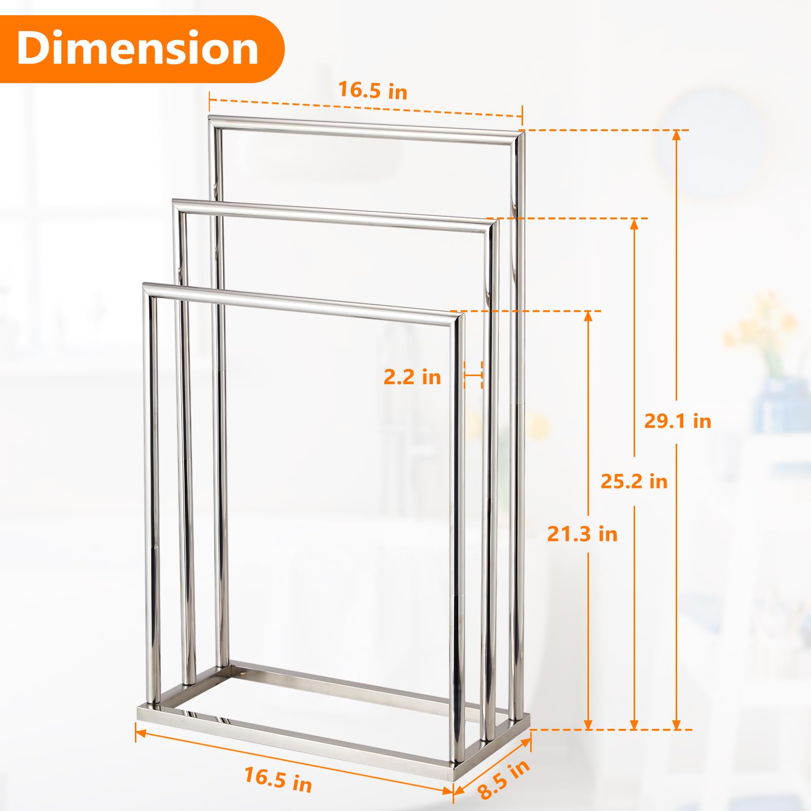 DECLUTTR bathroom towel rack ready for easy assembly with included hardware