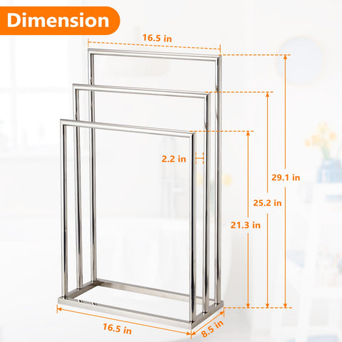 DECLUTTR bathroom towel rack ready for easy assembly with included hardware