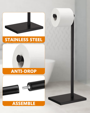 DECLUTTR stainless steel pedestal stands up to humidity in the bath.