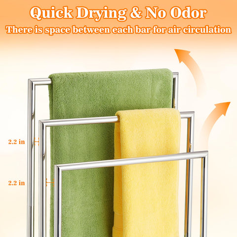 DECLUTTR stainless steel rack with anti-slip feet protecting floors