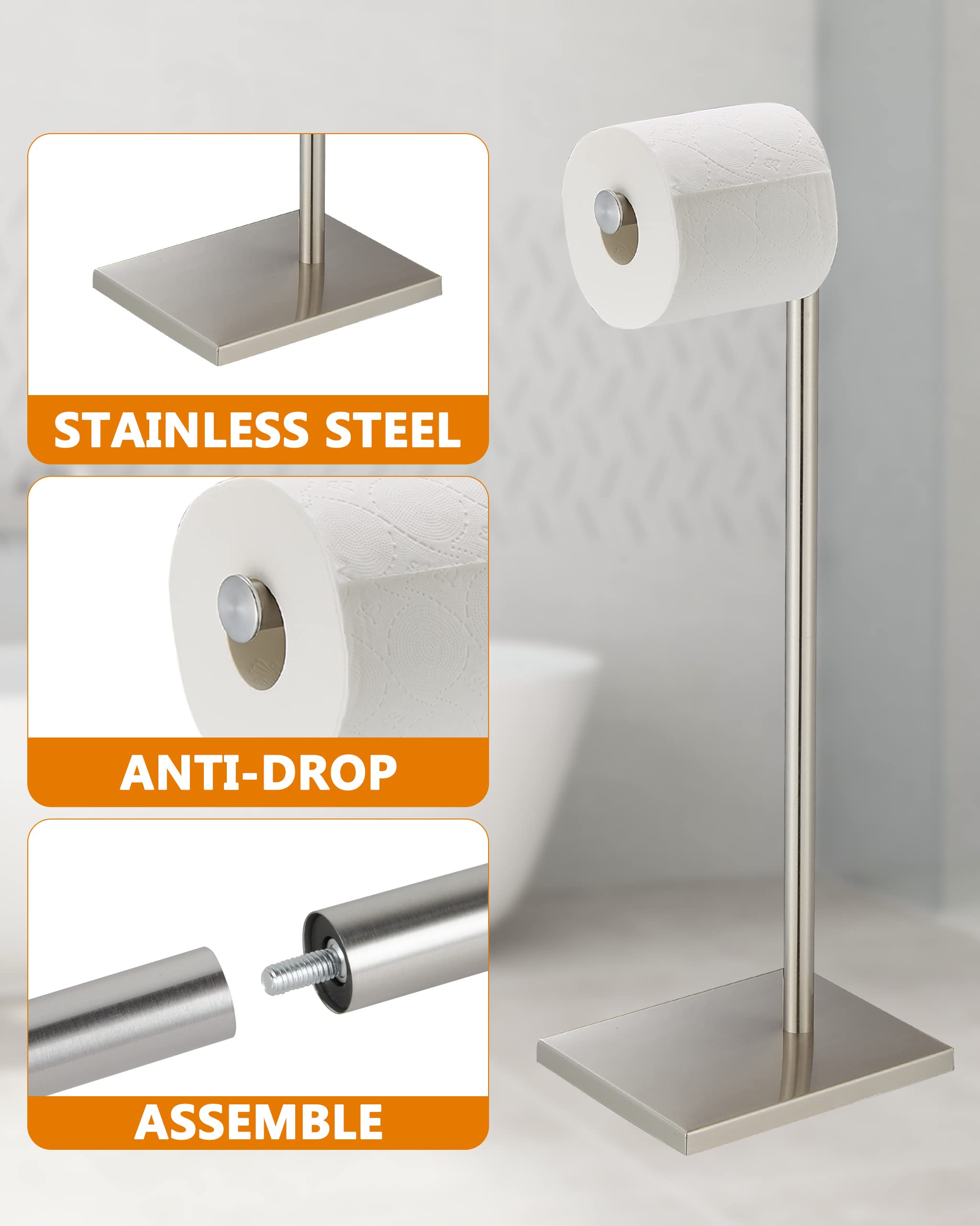 DECLUTTR four-roll storage for busy bathrooms.