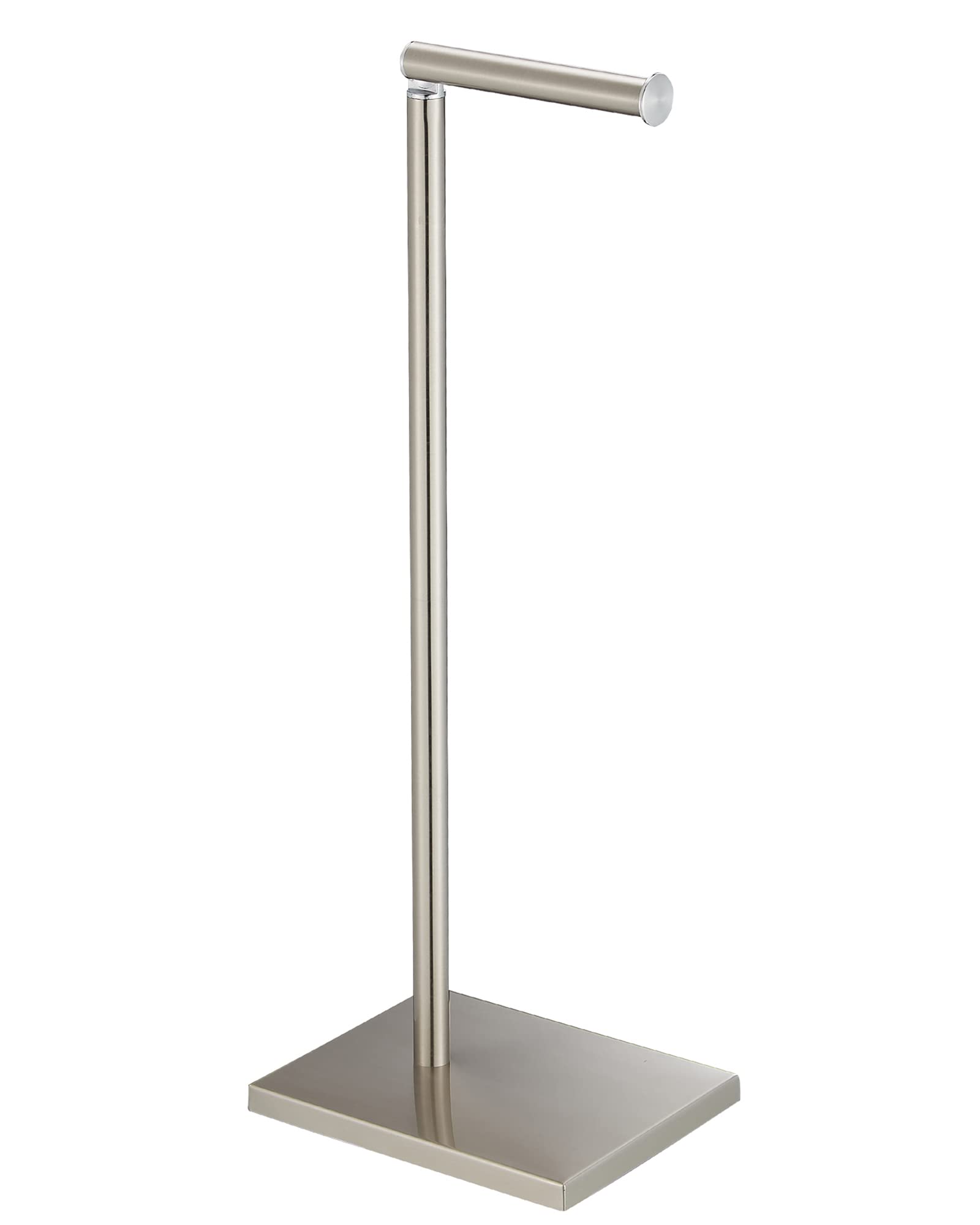 DECLUTTR toilet paper holder stand with weighted base for stability.