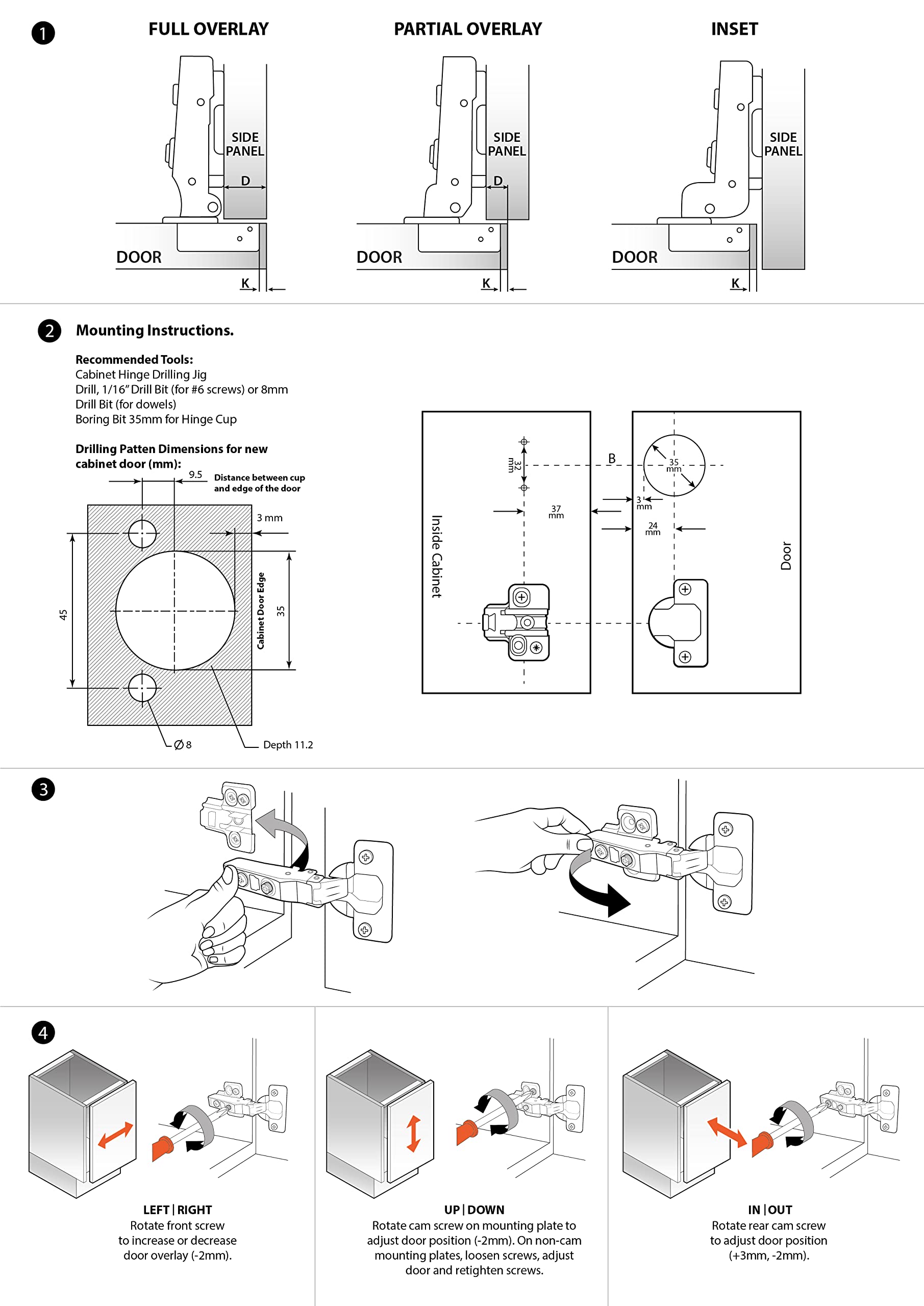 DecoBasics heavy duty steel construction supports long lasting cabinet hardware.