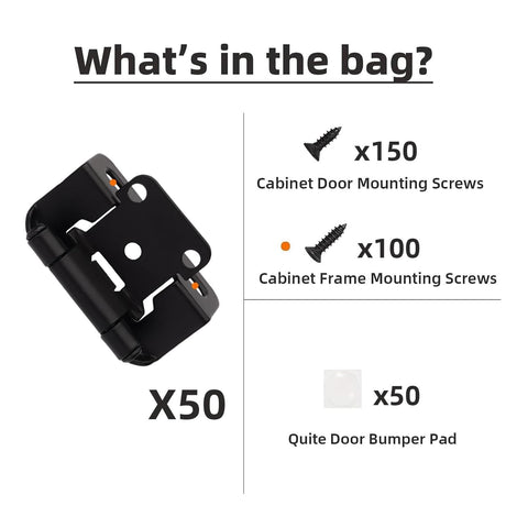 DecoBasics self-closing hinge action helps doors close softly.