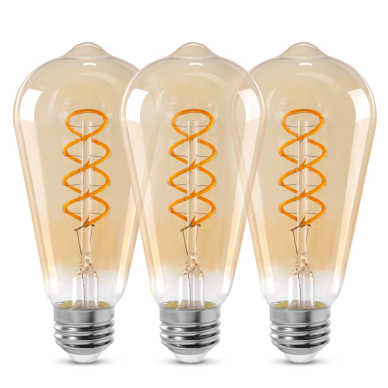Decoaui ST64 amber glass Edison bulb adds warm vintage charm to decor