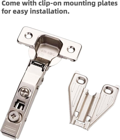 DecoBasics 105° opening hinge provides ample clearance for easy access.