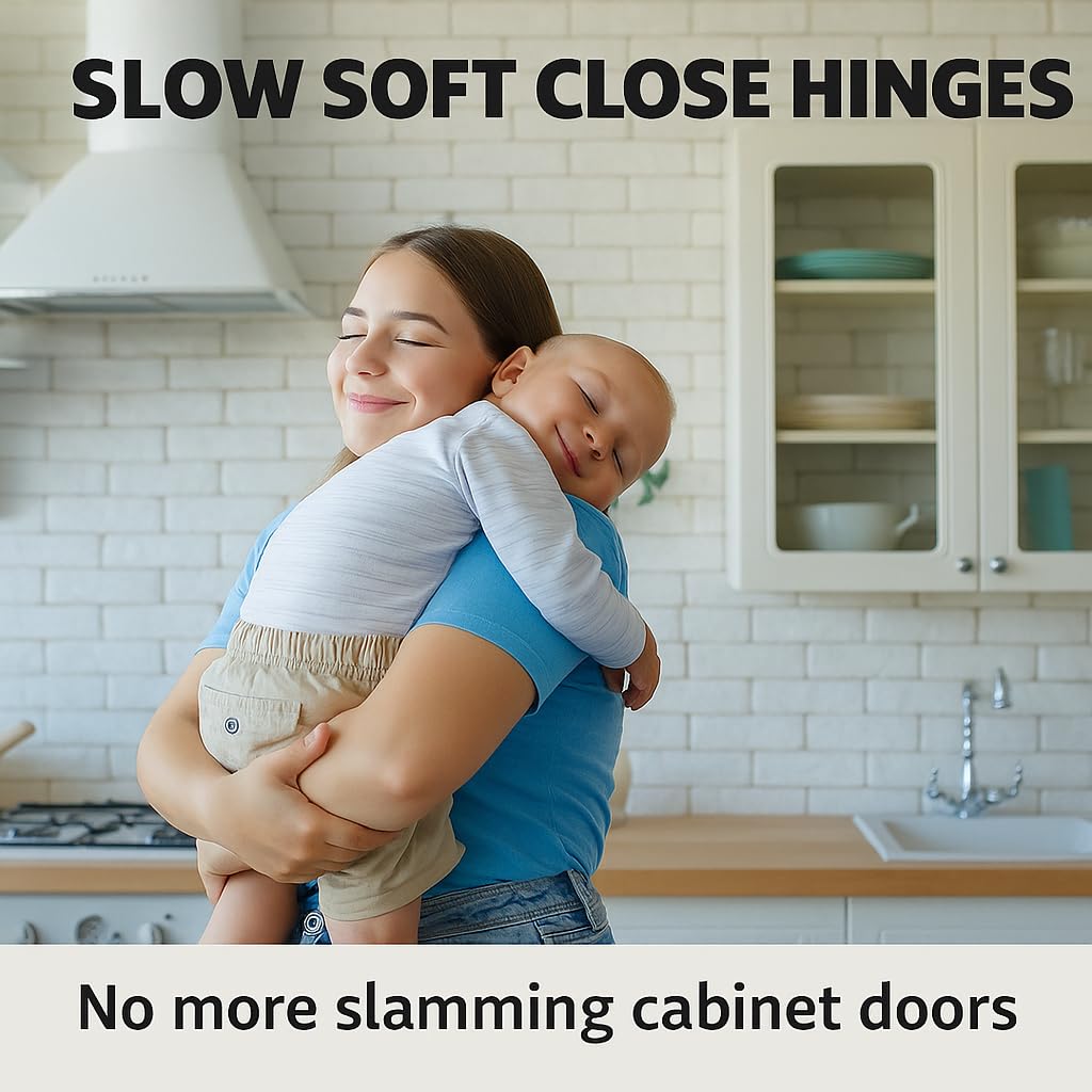 DecoBasics concealed frameless hinge for a sleek cabinet look