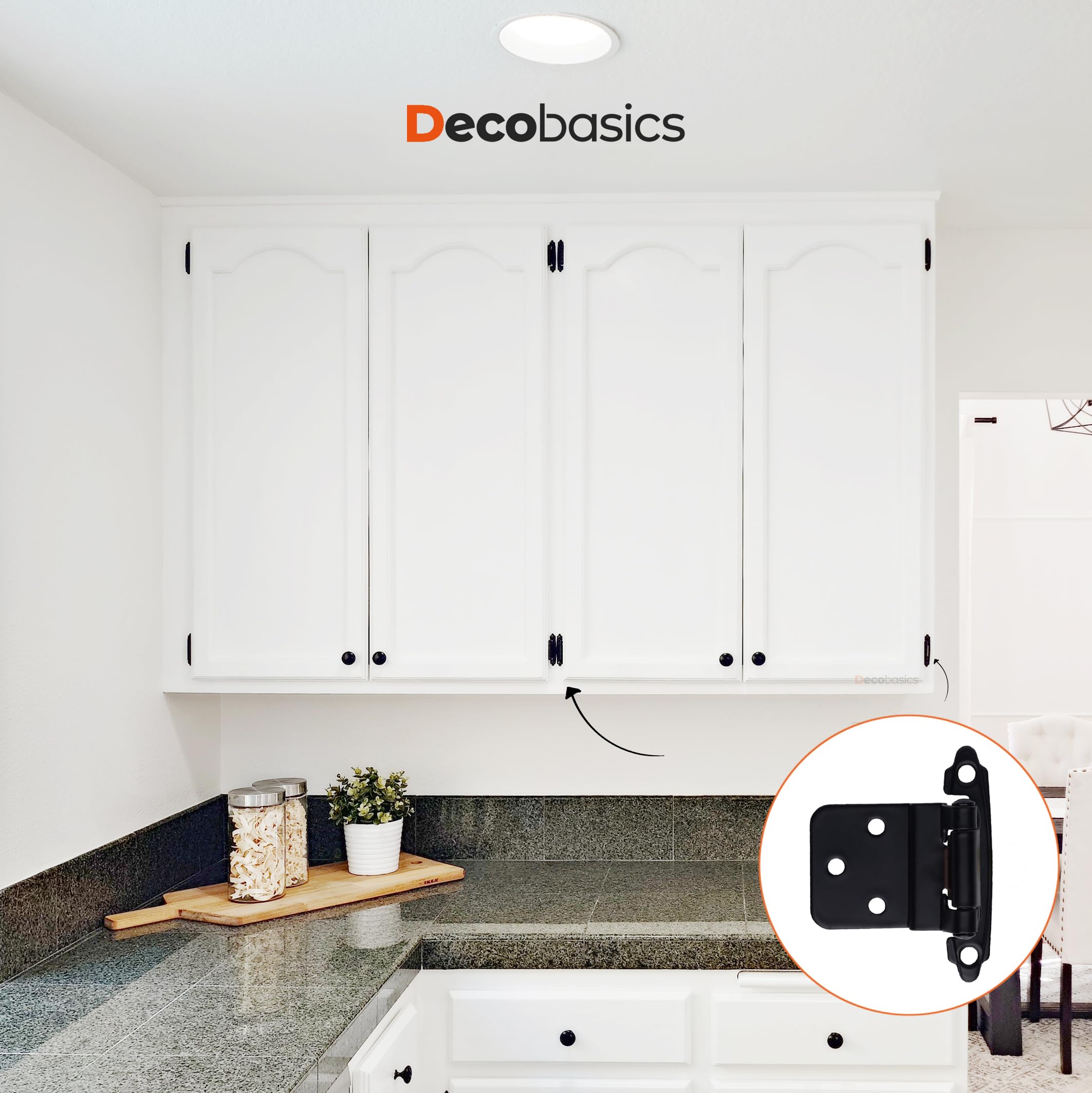 DecoBasics durable stainless steel with matte-black coating resists rust.