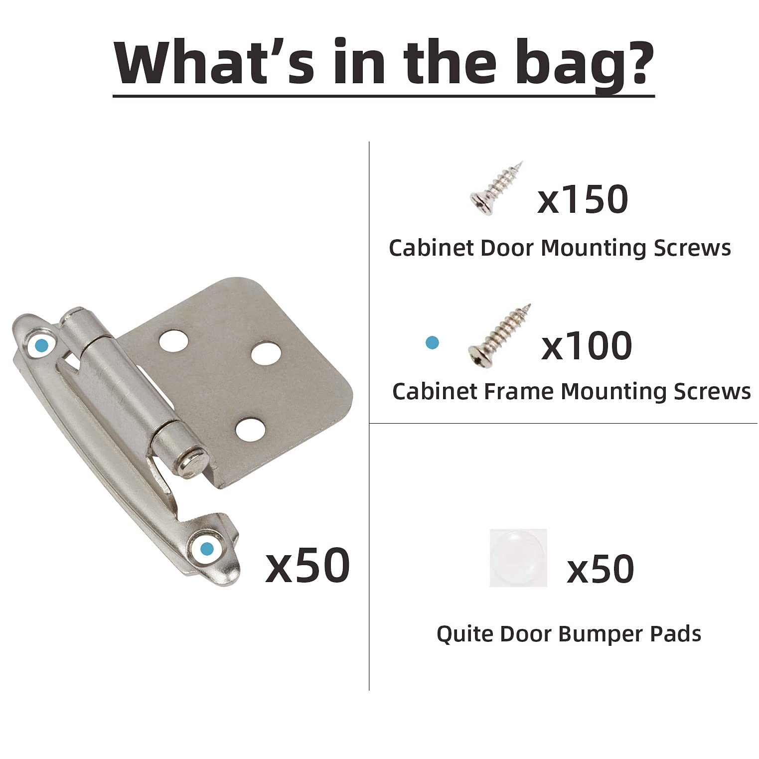 DecoBasics flush-mount hinge with hidden screws for clean fronts