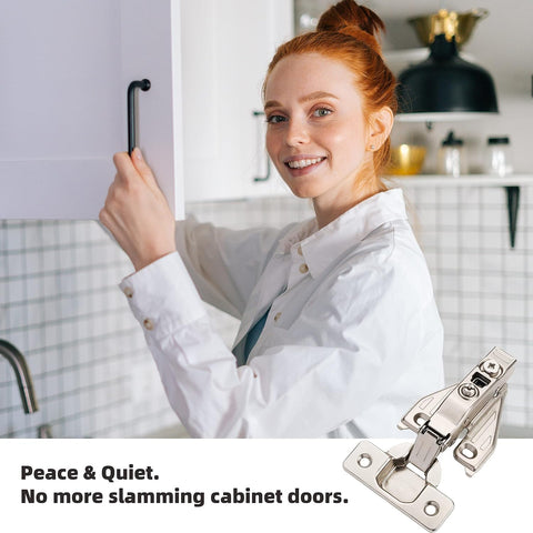DecoBasics hidden hinge creates clean, unobtrusive cabinetry lines.