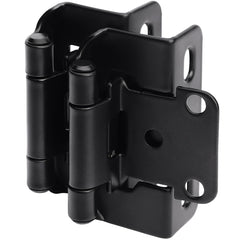 DecoBasics half-overlay black hinge adds a sleek look to face-frame cabinets