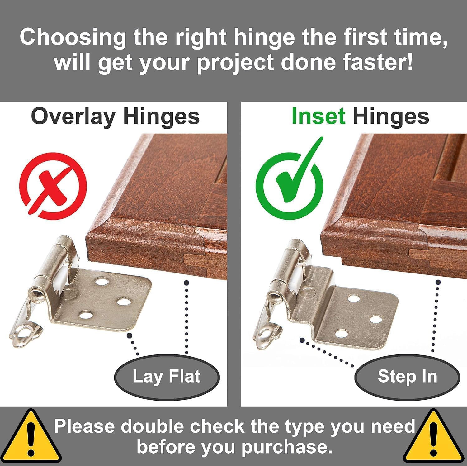 DecoBasics hinge with silicon bumpers cushions the close for a smooth finish