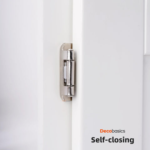 DecoBasics hinges with included screws enable quick, DIY-friendly upgrades