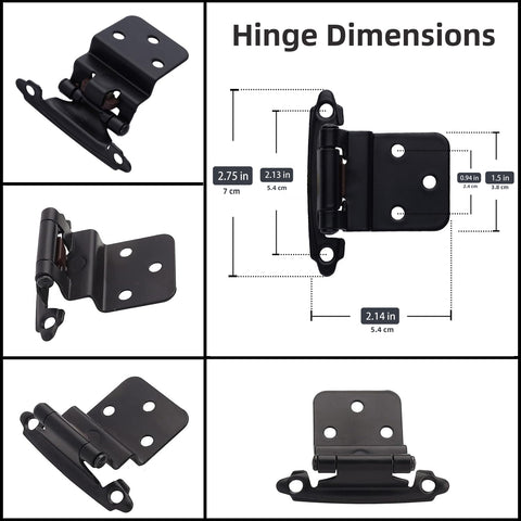 DecoBasics inset-door hinge with silicone damper promotes smooth, silent closing.