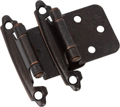 DecoBasics oil rubbed bronze hinges close-up, durable cabinet hardware for kitchen cabinets