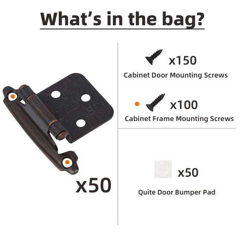 DecoBasics self-closing hinges prevent door slams and extend life
