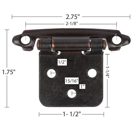DecoBasics hinges with silicone bumpers cushion closure and reduce noise