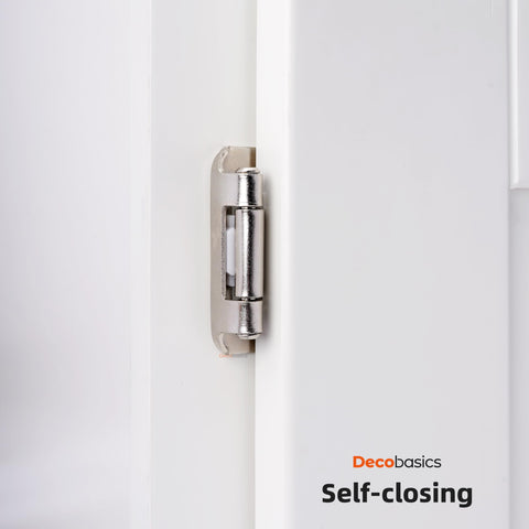 Installation hardware included for DecoBasics overlay hinges in the box.