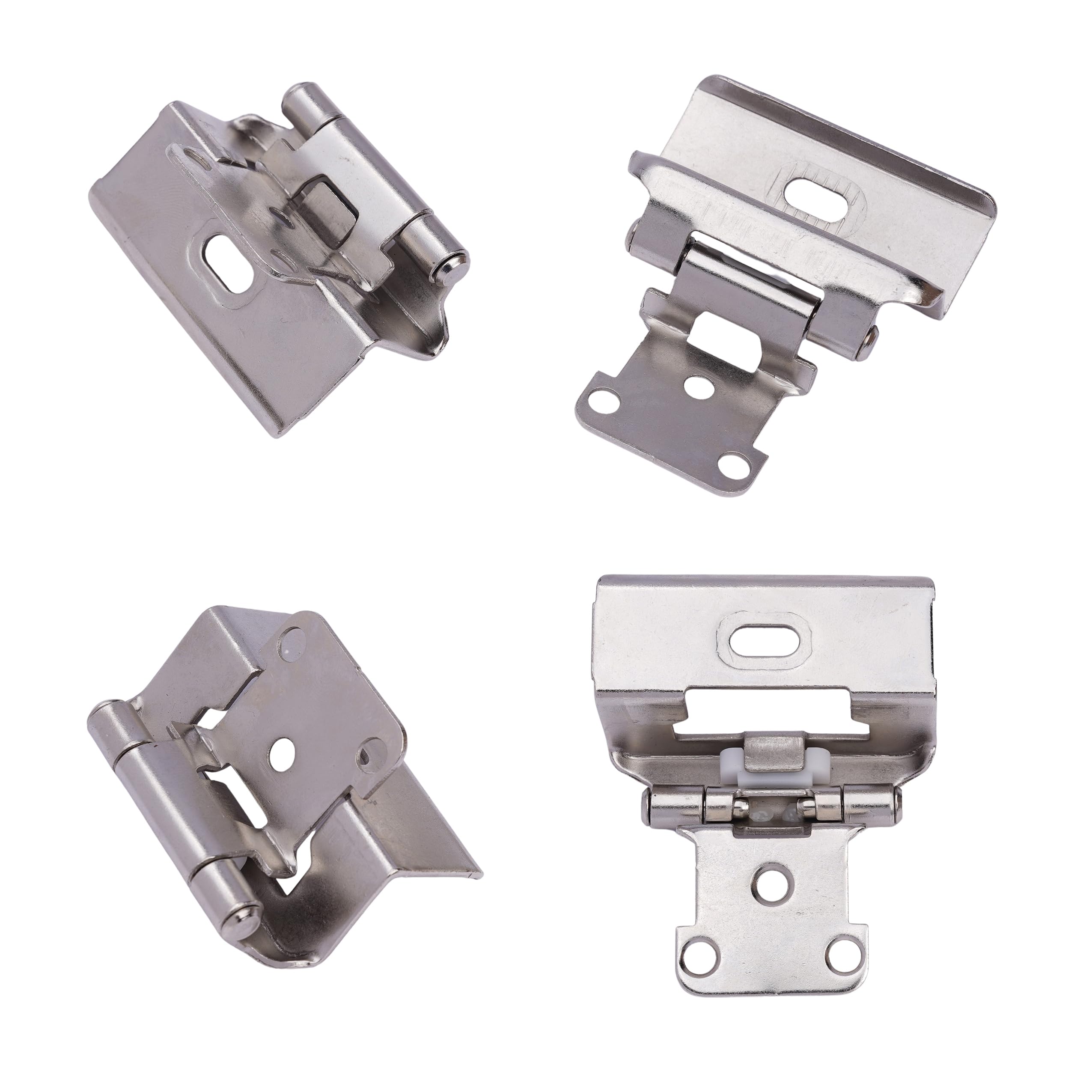 Packaged 50 pieces of DecoBasics hinges, with screws and bumpers included.