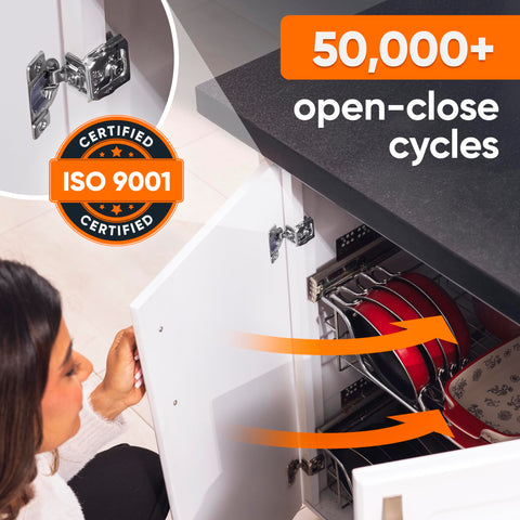 DecoBasics quiet close damper delivers subtle closing without slams and noise.