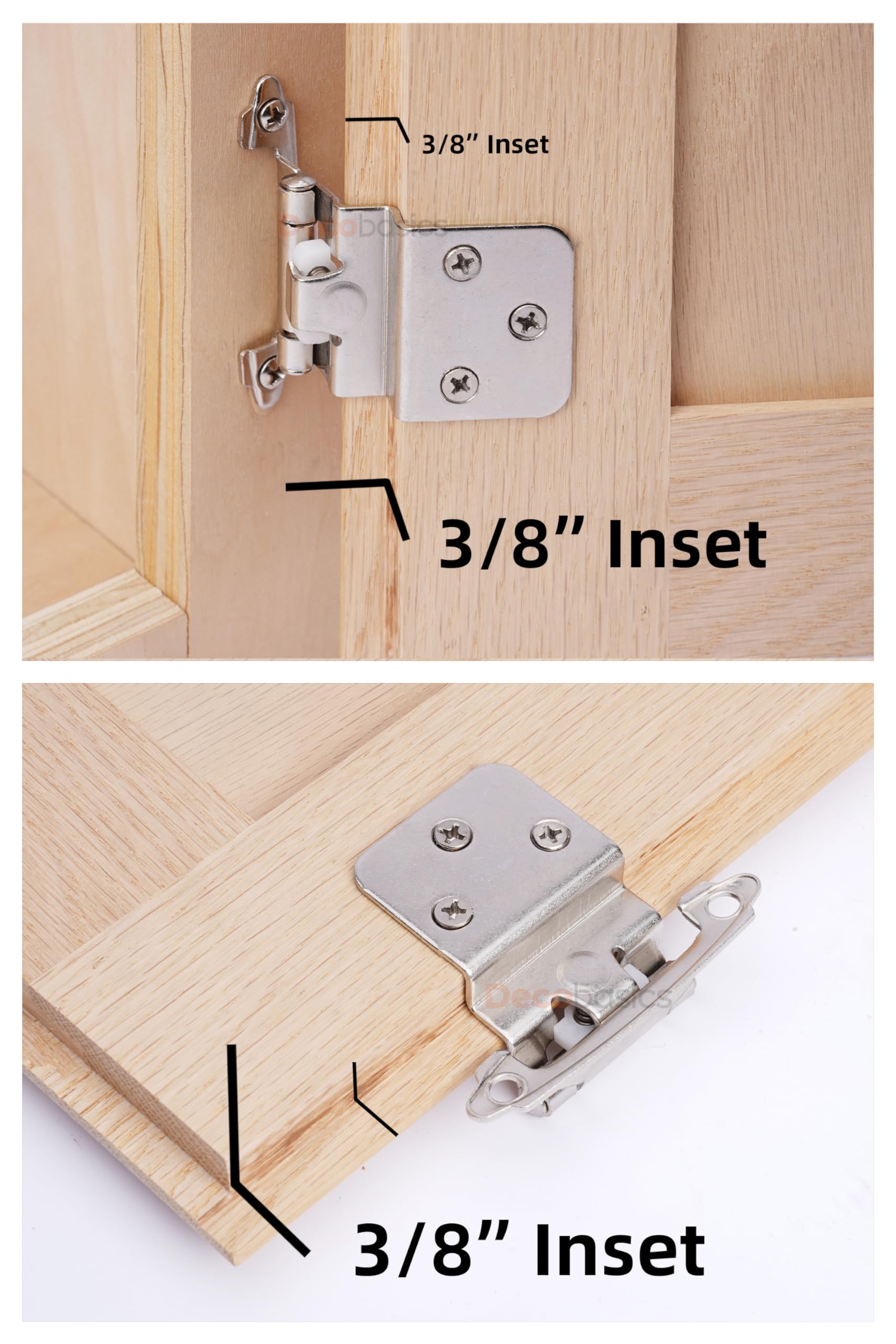 Self-closing action of DecoBasics hinges under 30 degrees demonstrated