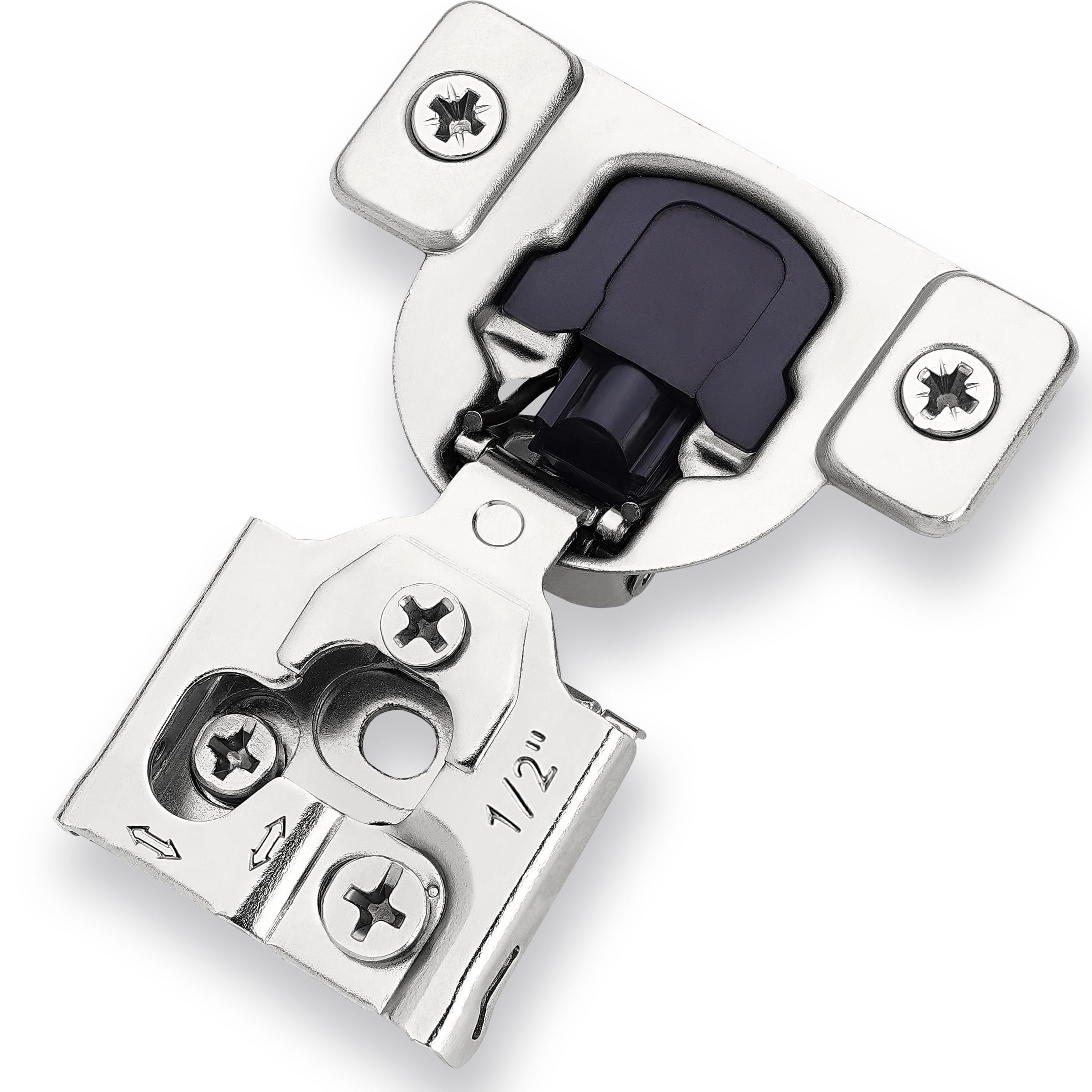 Decobasics soft-close hinges overview showing calm, quiet cabinet doors