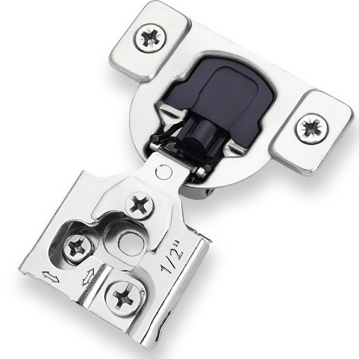 Decobasics soft-close hinges overview showing calm, quiet cabinet doors
