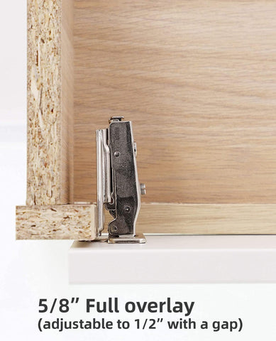 DecoBasics stainless steel finish hinge offers durable, long-lasting performance.