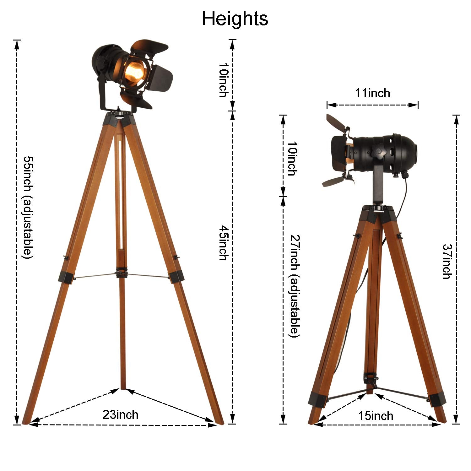 Dec Luce Decoluce Lighting solid beechwood easel tripod brings warm, timeless decor.
