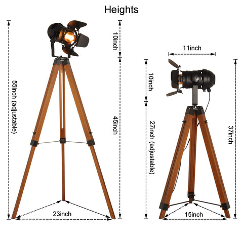 Dec Luce Decoluce Lighting solid beechwood easel tripod brings warm, timeless decor.