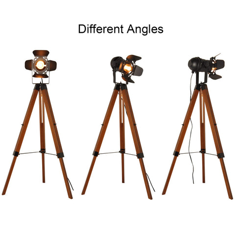 Dec Luce Decoluce Lighting height-adjustable tripod lamp brightens versatile spaces.