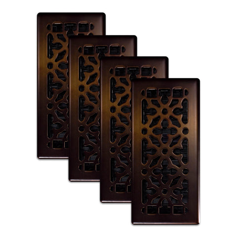 Decor Grates AGH410-RB Gothic floor register 4x10 inches for stylish airflow