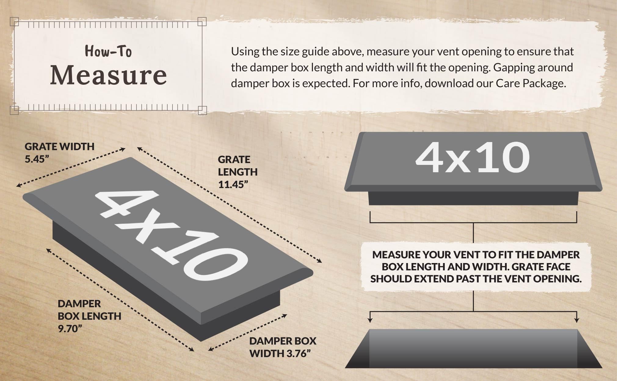 Decor Grates AGH410-RB Gothic floor register ideal for 4x10 openings